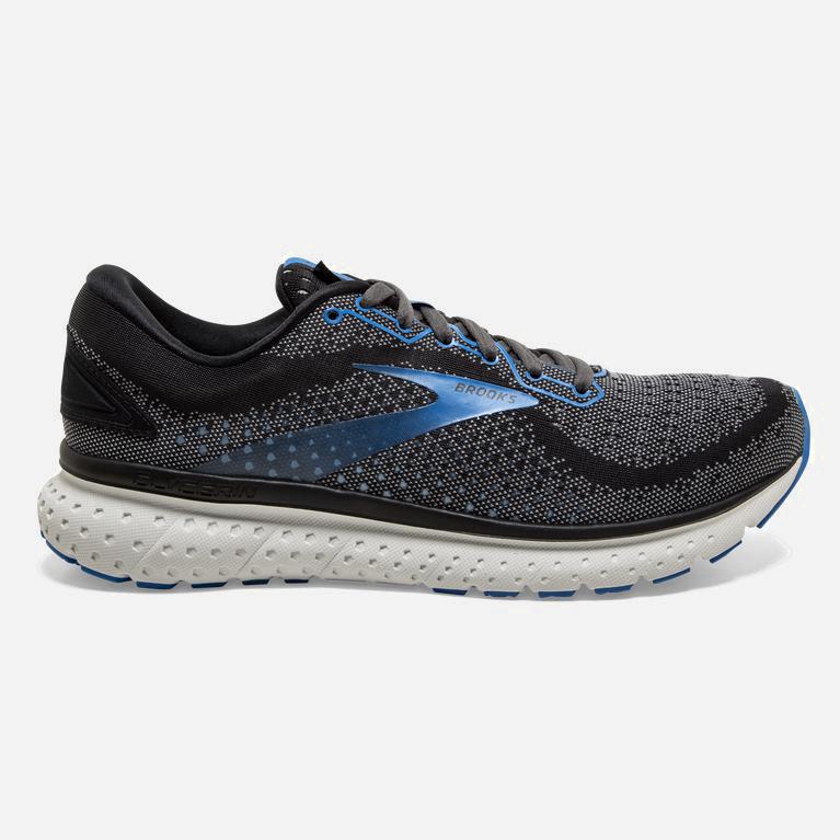 Brooks Glycerin 18 Israel - Men's Road Running Shoes - Black/Ebony/Blue (96035-CUPL)